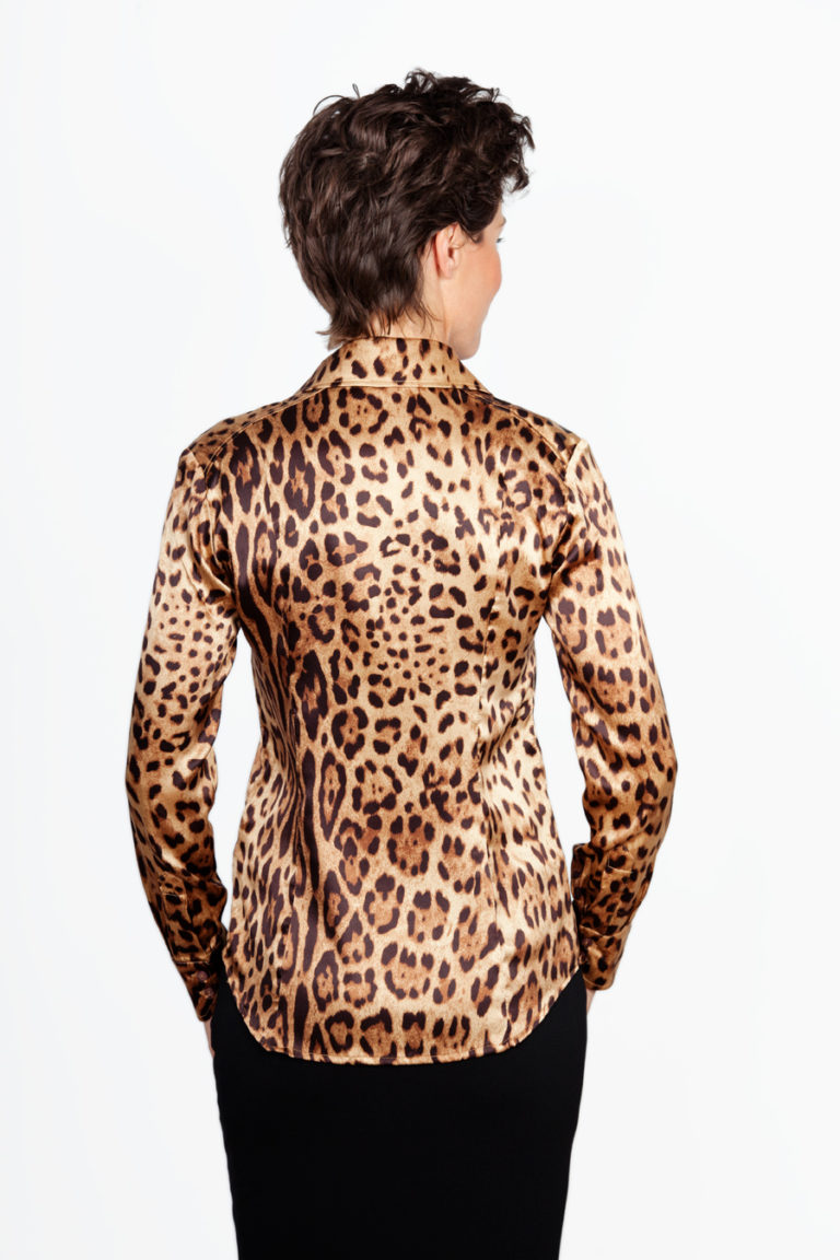 Zijden Dieren Print Blouse (laatste XS) – Zijden dames blouses ISSA WHO